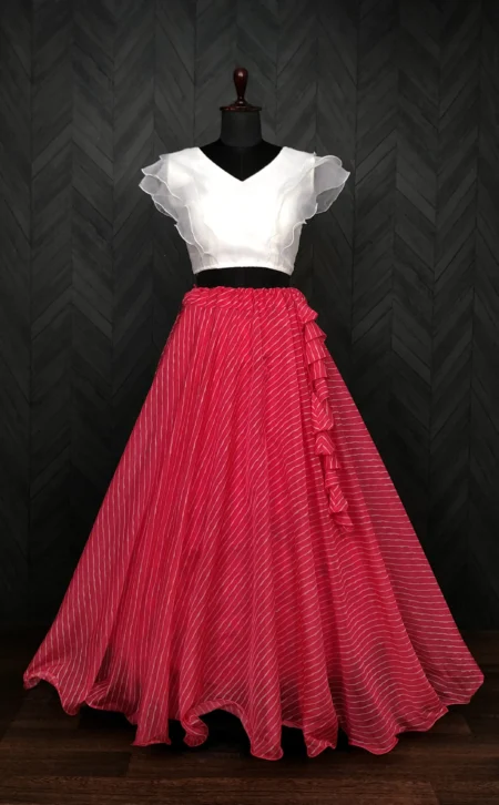 Premium Designer Digital Printed Soft Organza Lehenga Choli Set